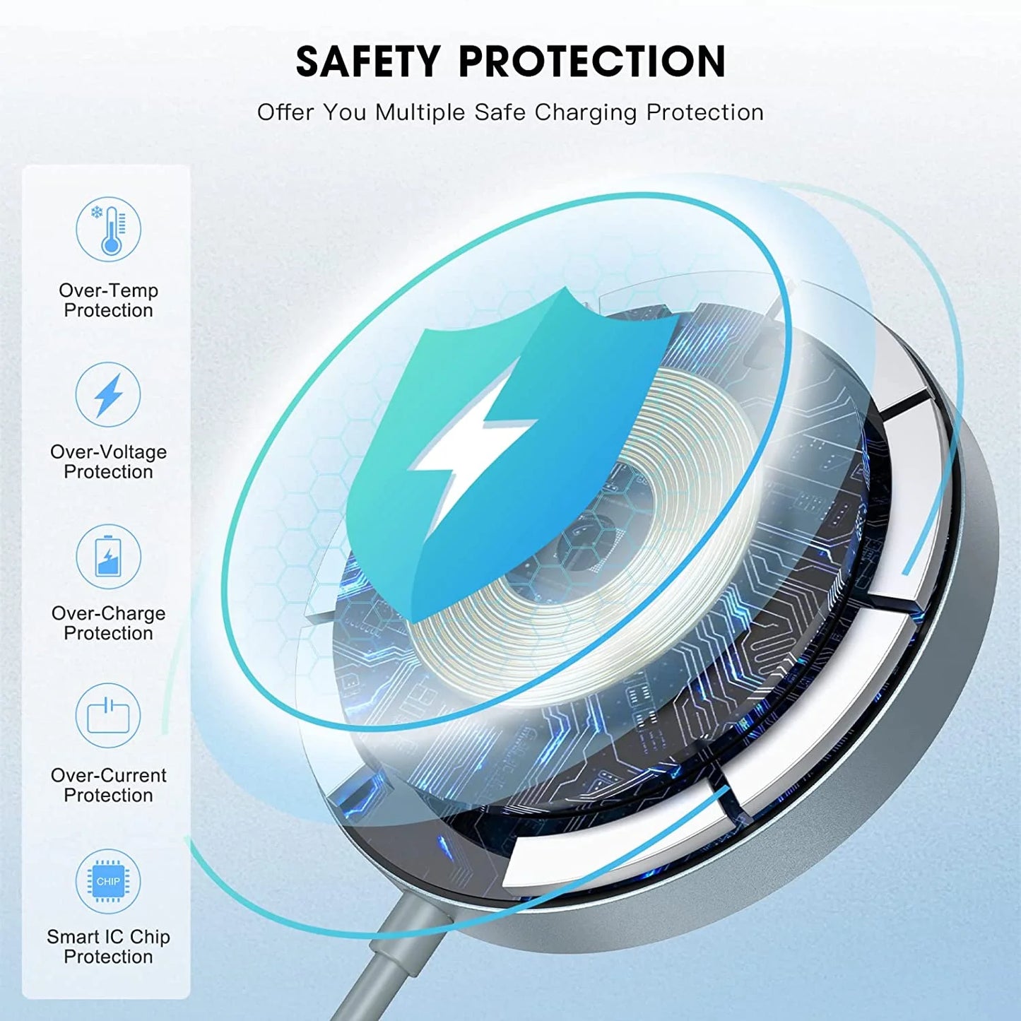 Wireless Charger - Charger Dock Compatible for Iphone 16/15/15 Pro/15 Plus/14/14 Pro/14 Plus/14 Pro Max - Fast Charging Pad for Airpods 3/2/Pro